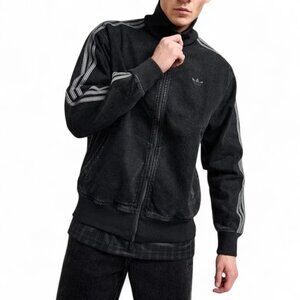 Adidas Originals Mens Denim Firebird Full Zip Jacket Black XL JC6717
